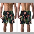 thumbnail image 3 of luoweisi Men's Beach Shorts Quick Dry Swim Trunks with Mesh Lining Christmas Candy XL, 3 of 5