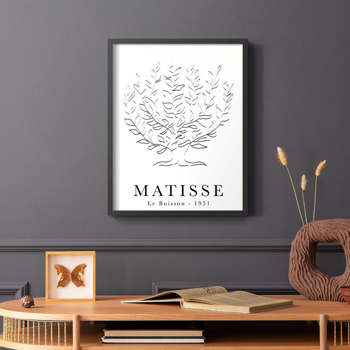 Matisse CLXXXV Framed Print in Black Solid Wood 22 x 28 Framed Print