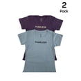 thumbnail image 2 of Ben Din Clothing Fearless Women Short Sleeve Crewneck Cotton T-Shirt, 2Pack, 2 of 5