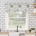 thumbnail image 4 of Valances for Windows Colored Plant Flowers Leaf Butterfly Valance Rod Pocket Window Treatments Curtains for Kitchen Small Windows Living Room Bedroom Bathroom, 42"x18", 4 of 7