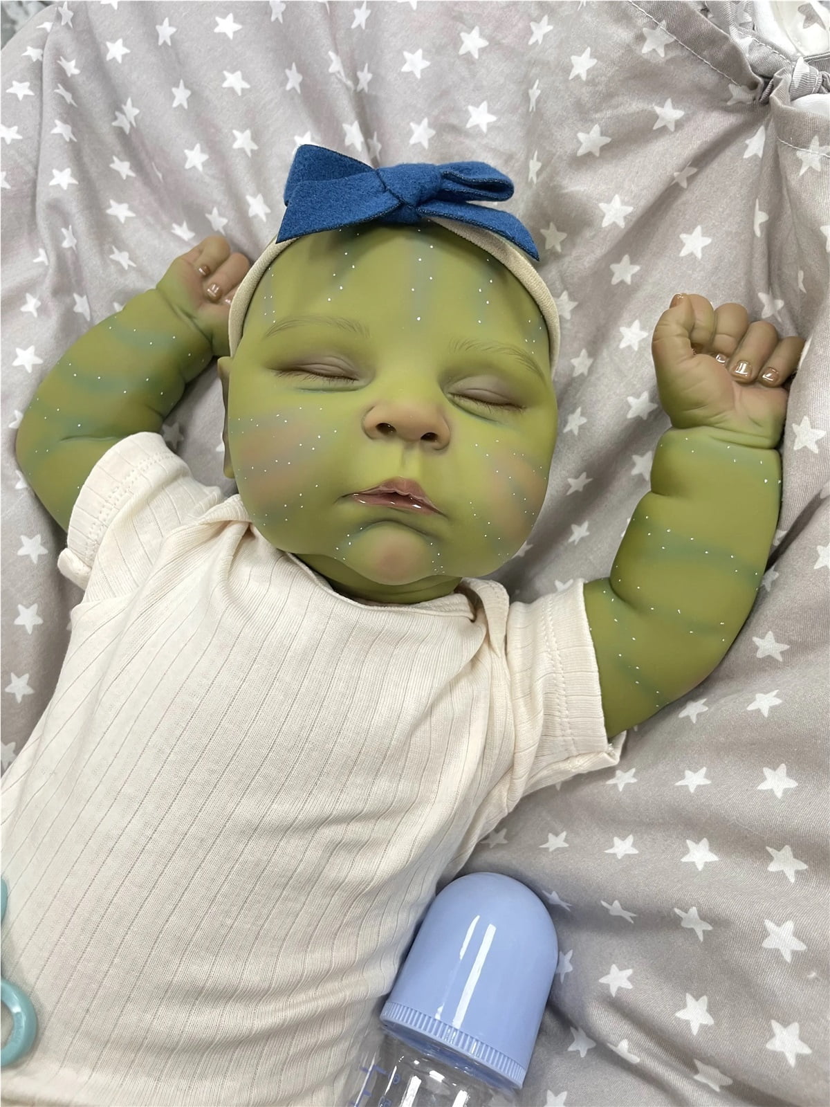 XUYAOYGY 48cm/19icnh New Green Skin Reborn Baby Dolls full body silicone doll baby dolls
