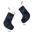 thumbnail image 4 of Flannel Christmas Stocking 17.7×11×7in Soft And Light Touch Good Socks Splicing Design Can Be Used For Hanging Argyle Plaid Darkslateblue_4, 4 of 8