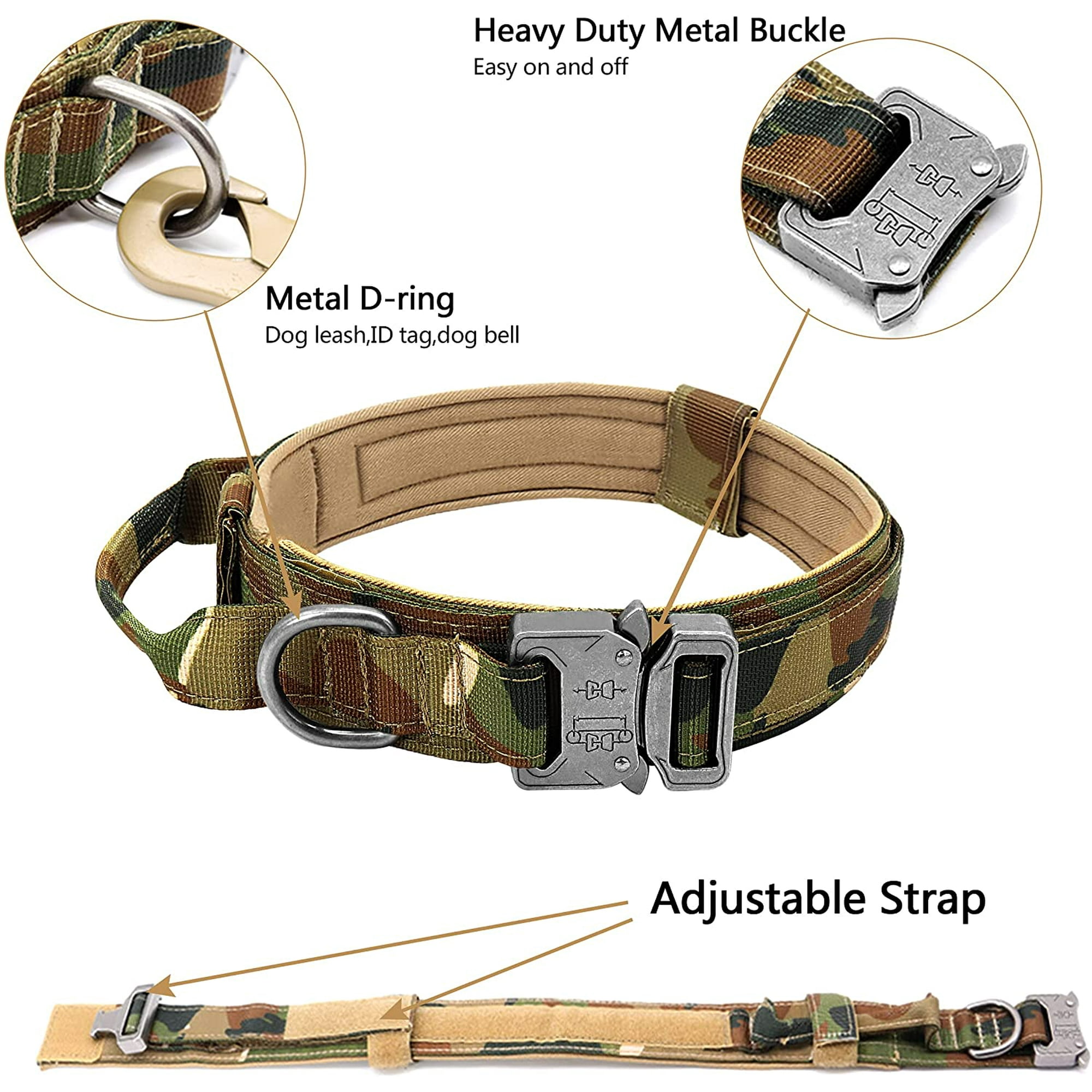 Dog collar with metal nameplate sales