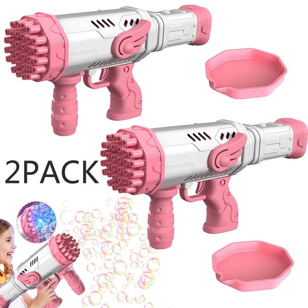 2PCS Electric Bubble Blowe Automatic Bazooka Bubble Machine