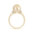 thumbnail image 2 of Angara Golden South Sea Cultured Pearl Collar Ring with Diamonds in 14K Yellow Gold for Women | June Birthstone Jewelry for Her, 2 of 8