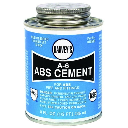Abs Plastic Cement - CEMENT ABS BLACK 8OZ