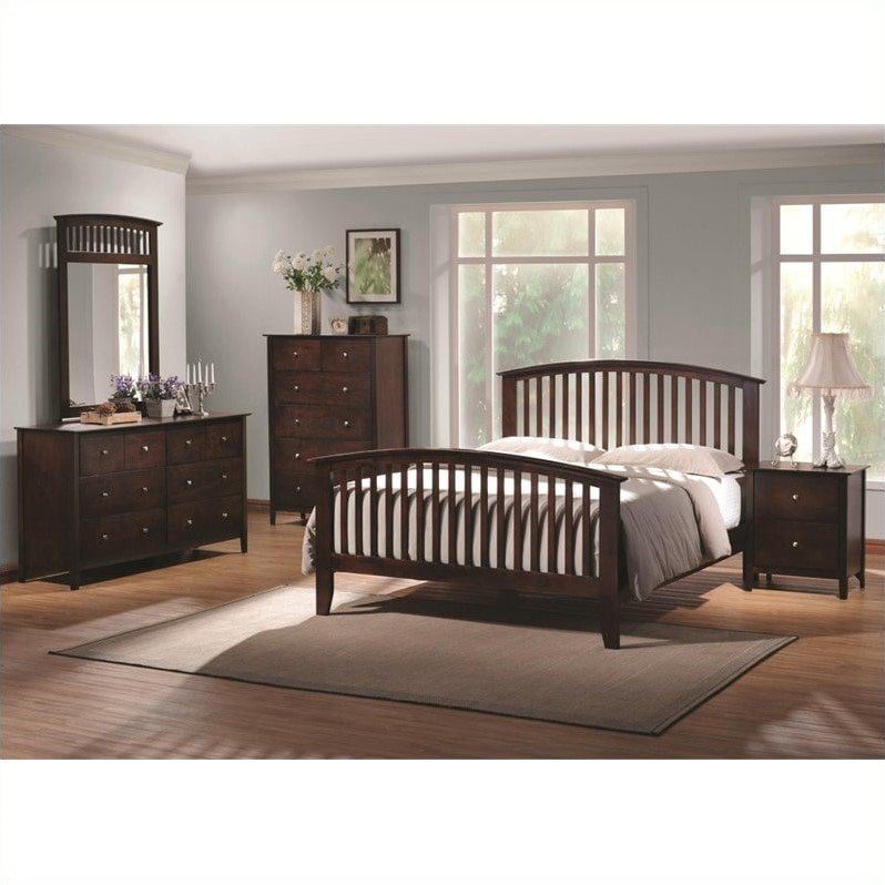 Coaster Tia Queen Spindle Bed in Warm Cappuccino 