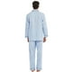 thumbnail image 3 of GLOBAL Conjuntos de Pijamas de Algodón para Hombre, Ropa de Dormir de Manga Larga con Botones, Ropa de Dormir Cómoda, Conjunto de Pijama Suave con Rayas Azules y Negras S, 3 of 5