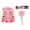 Pink, variant on HOTWINTER Cat Harness with Leash Escape Proof - Fashionable Strawberry Mesh Cat Dog Walking Harness Leads, Adjustable for Kitties Puppies Small Animals