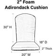thumbnail image 3 of RSH Décor Outdoor Single Foam Adirondack Chair Seat Cushion, Branson Pewter Black Buffalo Plaid, 3 of 6