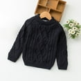 thumbnail image 2 of ZACPNCV Toddler Baby Girls Boys Knit Sweater Solid Color Long Sleeved Crewneck Sweater Navy 5-6 Years, 2 of 5