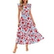 thumbnail image 1 of Vestido midi PRETTYGARDEN para mujer con cuello en V con estampado floral de verano 2025, 1 of 9