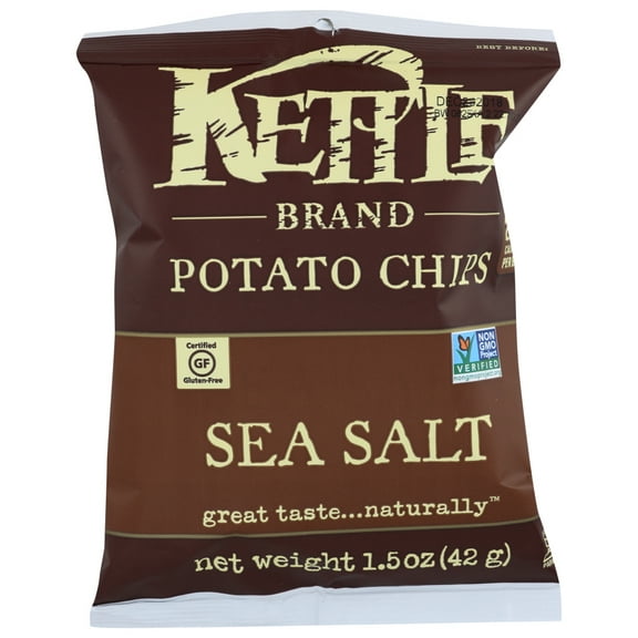 Kettle Brand Sea Salt Potato Chips, 1.5 oz, (Pack of 24)
