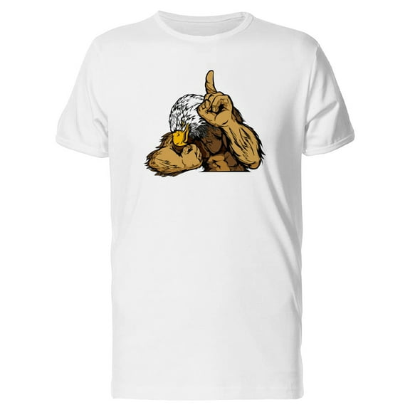 Grunge Eagle Mascot Cartoon Tee Men's -Image by Shutterstock