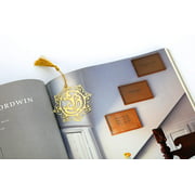 ADORAA's Ganesha Ganpati in Lotus Golden Brass Metal Bookmark with Golden Tassel - Perfect Gift for Friends & Family