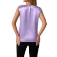 thumbnail image 3 of RMGVDSD Women's Silk Satin Tank Tops V Neck Dressy Casual Sleeveless Camisole Blouses Summer Business Work Shirts Solid Color Fashion Top Blouses Shirts, 3 of 9