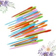 thumbnail image 2 of 100pcs Plastic Sewing Needles Colorful Large Holes Weaving Tools Needles for Kids Adult (7cm Random Color), 2 of 5