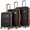 Black, variant on Brickell 3 Piece Expandable Retro Spinner Luggage Set (Navy)
