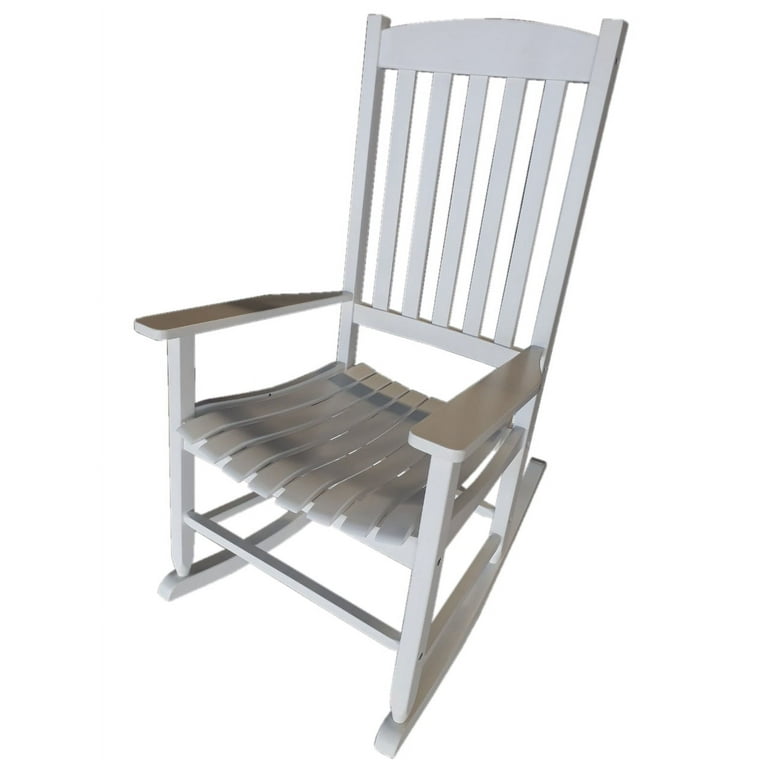 Mainstays white wooden porch rocker deals