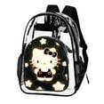 thumbnail image 2 of Hello Kitty Stylish Mesh & Transparent Clear Backpack – Trendy, Durable & Lightweight for School, Work Or Travel, 2 of 7