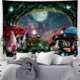thumbnail image 4 of Mushroom Castle Tapiz Galaxy Moon Stars Tapiz Bosque misterioso Árbol Tapiz Fantasía Cuento de hadas Tapiz Colgante de pared para dormitorio Adepaton CZJJ-ST38-1, 4 of 6
