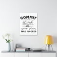 thumbnail image 3 of Scripture Walls To The Lord Proverbs 16:3 Cursive Christian Wall Art Print Ready to Hang Unframed, 3 of 18