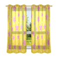 thumbnail image 6 of Yayeee Window Curtains Set of 2 for Living Room Light Filtering 63"x42", Big Pink Stars Pattern, 6 of 7