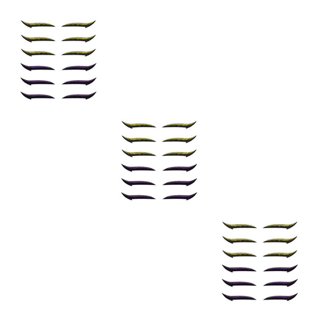 relayinert Reusable Eyeliner Sticker Double Eyelid Glitter Line Strip Makeup Party Cosplay No.3 3Set