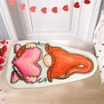 thumbnail image 1 of TIMIFIS Bathroom Rugs Valentine's Day Carpet Three Sizes Faux Wool Entry Door Mat Bathroom Non Slip Mat Love Pattern Valentine's Day Decoration Polyester Carpet, 1 of 6