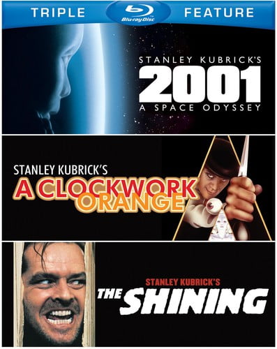 Postcards inspired by Stanley Kubrick's films 2001 A Space Odyssey The Shining The Clockwork Orange