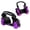 Purple, variant on New Bounce Heel Wheel Skates with Lights Adjustable Jet Wheelies for Shoes, Fun Heelys Style Roller Shoes Attachment for Outdoor Riding and Play