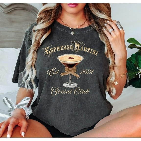 Espresso Martini Shirt, Coffee Lover T-Shirt, Martini Shirt, Tini Time Shirt, Martini Lover Tee, Perfect Gift for Her L083