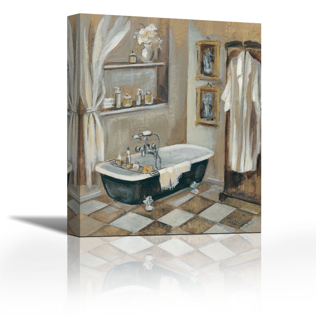 French Bath III Contemporary Fine Art Giclee on Canvas Gallery Wrap