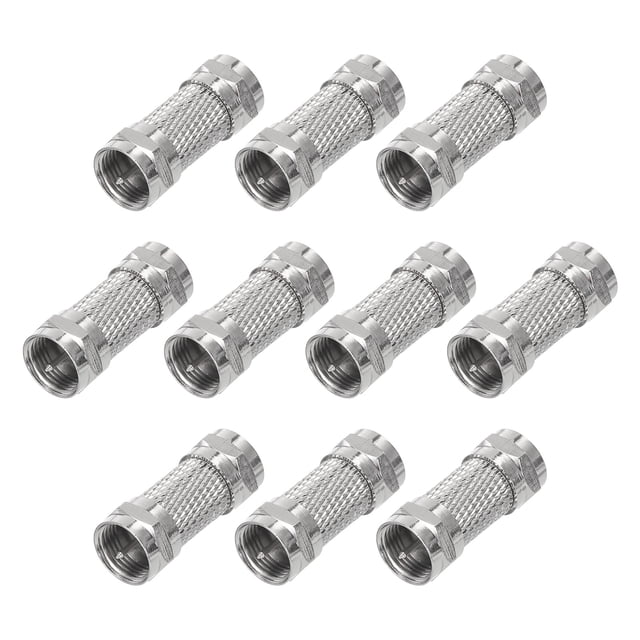 Conector coaxial macho a macho tipo F RG6 adaptador de extensión 75 Ohm antena, cable coaxial 10 piezas