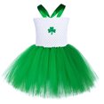 thumbnail image 1 of EeaseMX Falda de gasa para fiesta de San Patricio, hermosa falda tutú para niña (talla L, 120-130, con interior), 1 of 8