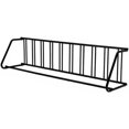 thumbnail image 1 of Heavy Duty Floor Bike Rack – 10-Bike Single-Sided Storage Stand, 122''L Commercial Grid Organizer, Freestanding/In-Ground, Mounting Kit, Garage, Yard, Events – Black | 10 cars single-sided, 1 of 14