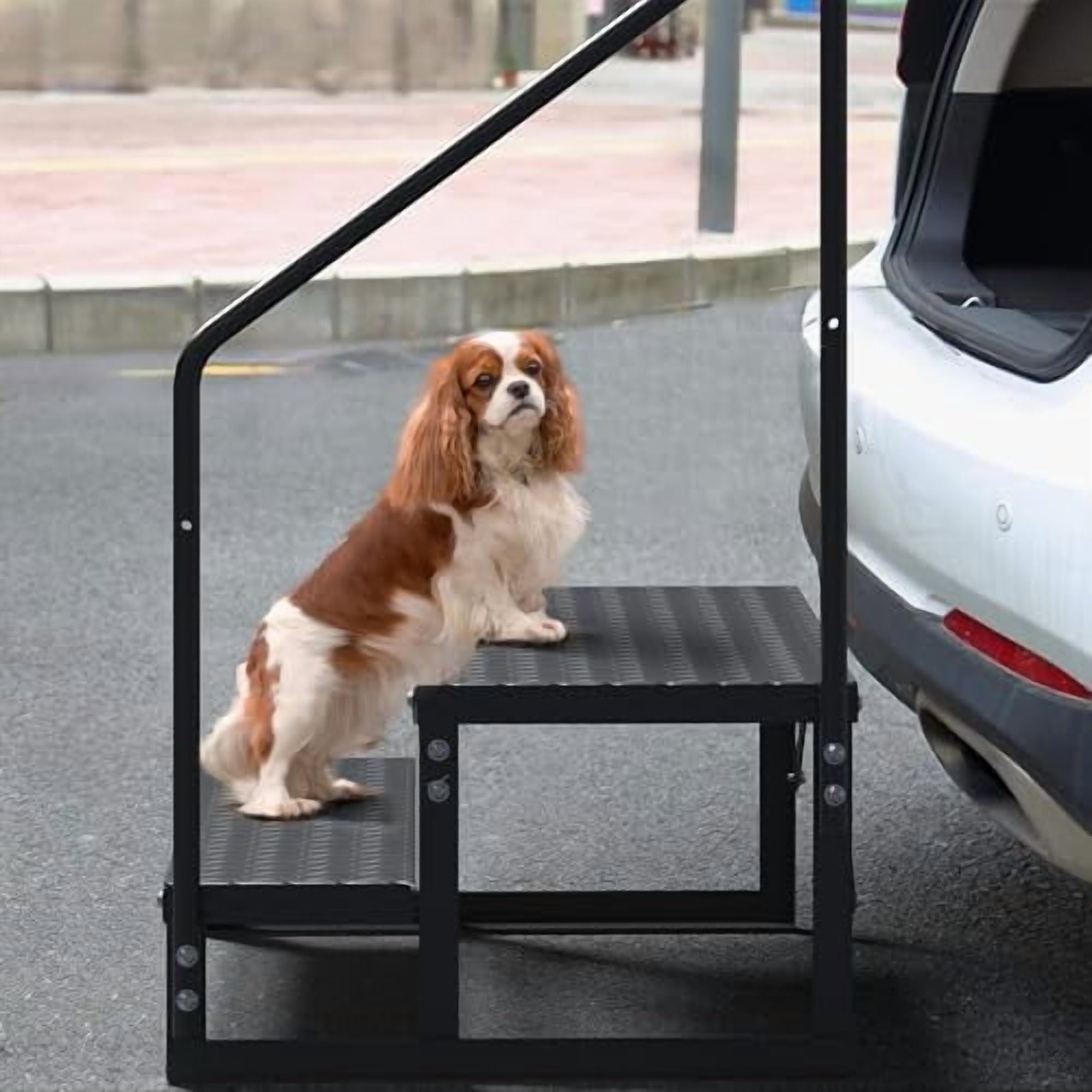 Buy RV Steps With Two Handrail, 4 Step Stairs 5th Wheel Stair Hot Tub
