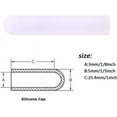 thumbnail image 2 of 100 Pcs Universal Silicone Dishwasher Rack Tine Prong Repair End Tip Caps, Dishwasher Rack Tine Repair Kit, Round End Caps, Shelf Organizer Tip Cap Wire Thread Protector Cover, Anti Slip,1 inch, Clear, 2 of 7