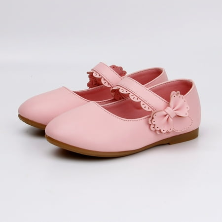 

LYCAQL Girl Shoes Small Leather Shoes Single Shoes Children Dance Shoes Girls Performance Shoes Girls Running Shoes Size 13 (Pink 10 Toddler)
