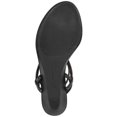 thumbnail image 4 of INC Womens Black Strappy Adjustable Strap Embellished Madge Almond Toe Wedge Buckle Thong Sandals 6 M, 4 of 4