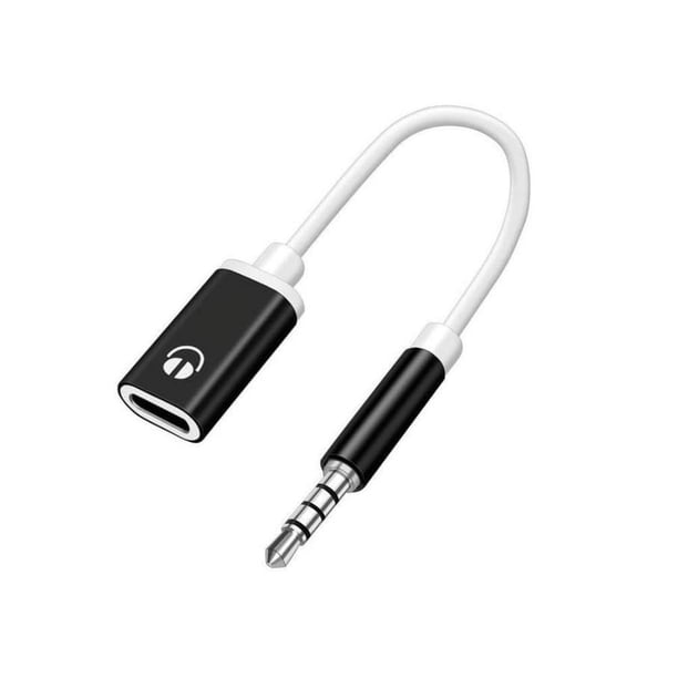 Adaptador para auriculares de 3,5 mm macho a hembra Cable de audio USB C a Aux Compatible con reproductores MP3, ordenadores portátiles, tabletas y teléfonos inteligentes 1 unidad