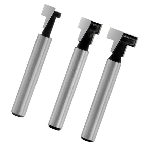 CRAFTHROU 3Pack Straight Router Bits for Woodworking Milling Surfacing Flush Trim 1.27x1.27x4.7in