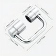thumbnail image 2 of Surpdew Universal Sink Faucet 1440° Rotatable Faucet Aerator Extension, U Shaped Faucet Extender, 360° Rotating Faucet Extender For Bathroom Sink/Kitchen, Sink Faucet Extender, 2 Modes Adjustable, 2 of 7