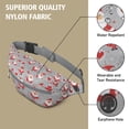 thumbnail image 5 of Fanny Pack Gray Christmas Santa Pattern Waist Pack Bag,Running Cross Bag,Waterproof Large Fanny Packs for Women Men for Travel Running Hiking Cycling, 5 of 6
