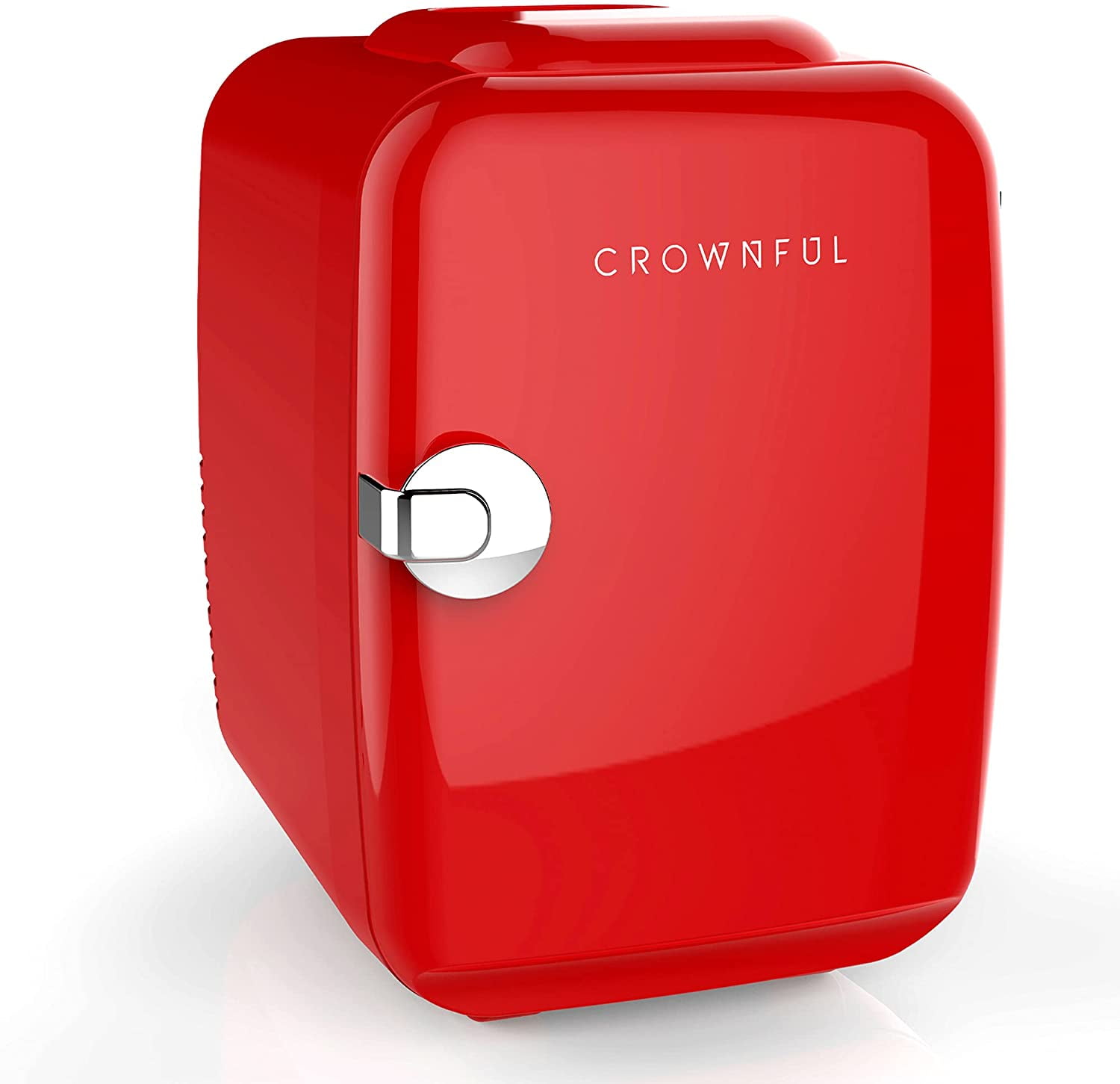 CROWNFUL Mini Fridge, 4 Liter/6 Can Portable Cooler and Warmer Personal