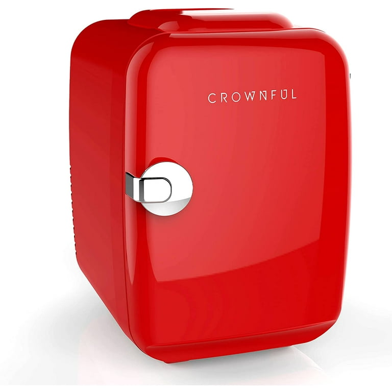 CROWNFUL Mini Fridge  4 Liter/6 Can Portable Cooler and Warmer