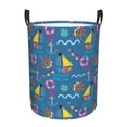 thumbnail image 6 of Lsque Sailboat With Sailing pattern Laundry Hamper Basket, Tall Woven Rope Hamper Basket for Clothes, Lightweight Storage Basket, Collapsible Waterproof-Small, 6 of 8