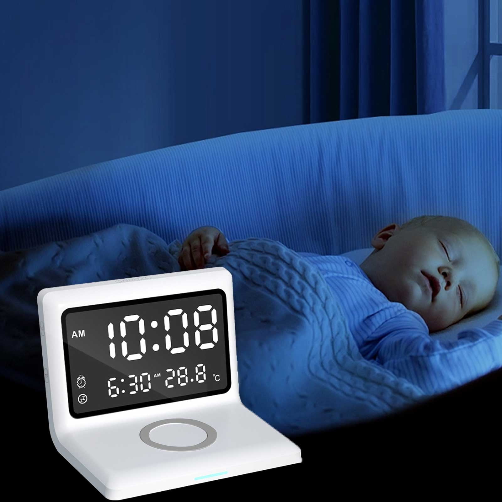 shyuyusa Alarm Clock with Wireless Charging,3-in-1 Wireless Fast Charger for ,Fast Wireless Charging Station for iPhone15/14/13/12/11/Pro Series,for Watch,for Airpods