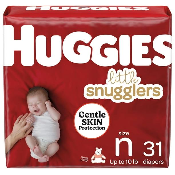 Huggies Little Snugglers Baby Diapers, Size Newborn, 31 Ct