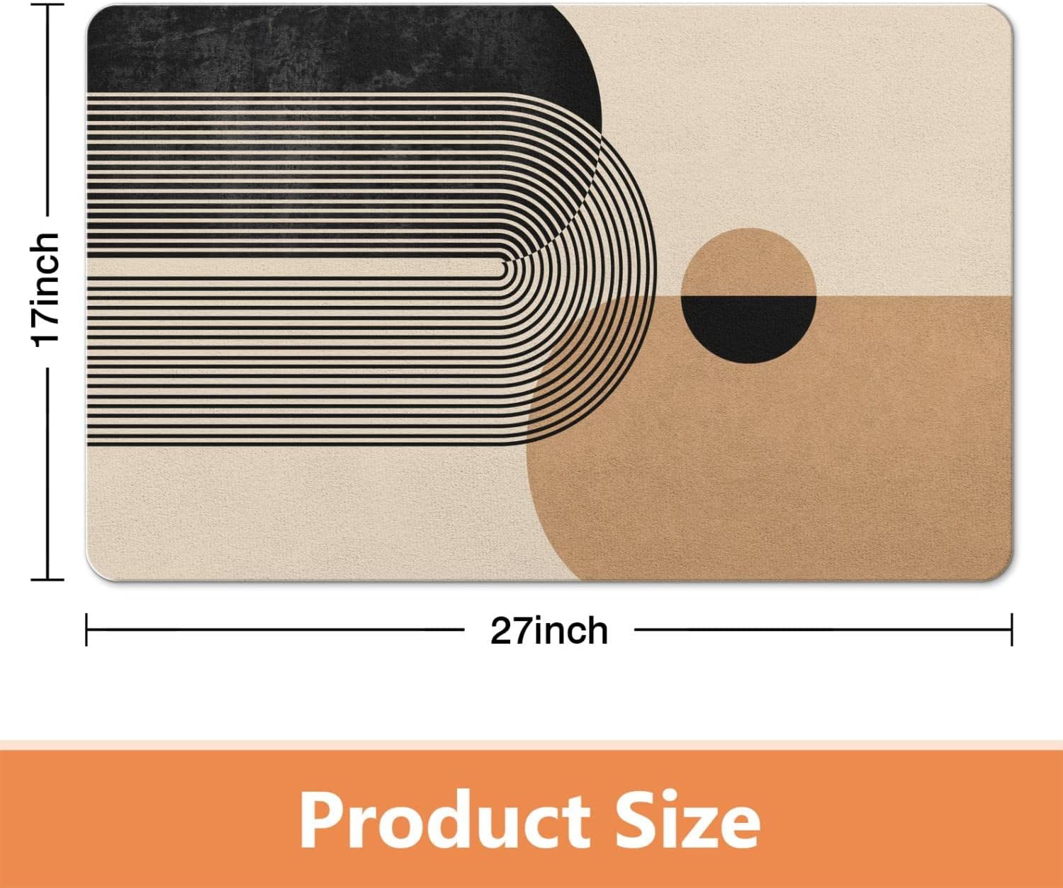 Nutksea Boho Bathroom Rugs Cute Bath Mat Non-Slip Modern Abstract Minimalism Boho Bathroom Mat Soft Machine Washable Boho Floor Mats 27"x17"